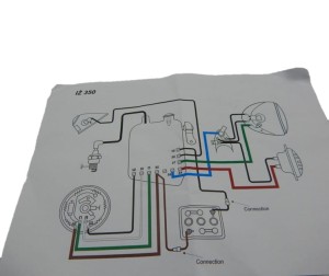 INSTALACJA IŻ-350 W OPLOCIE BAWEŁNIANYM +SCHEMAT