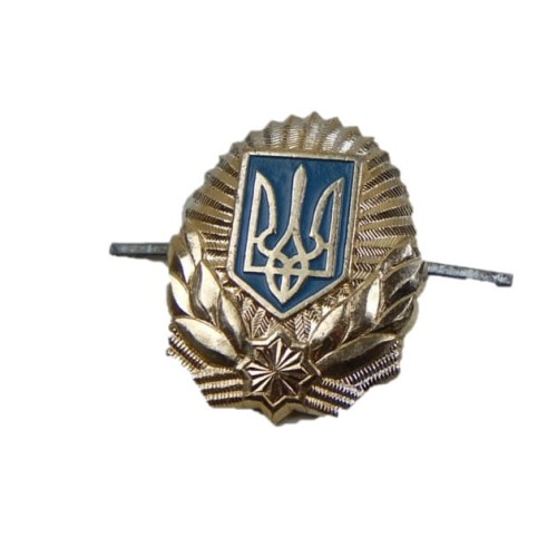 192  KOKARDA CZAPKI MILICJA UKRAINA SREBRNA.jpg